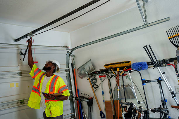 Professional Garage Door Panel Replacement technician working in Dumont, NJ